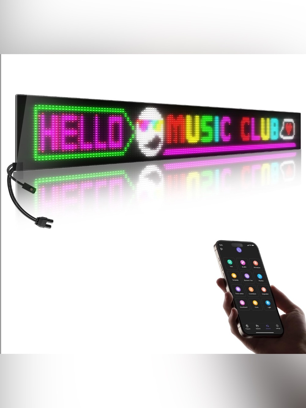 Programmable P5 Resolution LED Sign with Bluetooth App Control